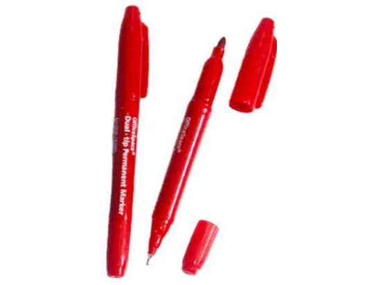 MARCADOR DOBLEE PUNTA ROJO