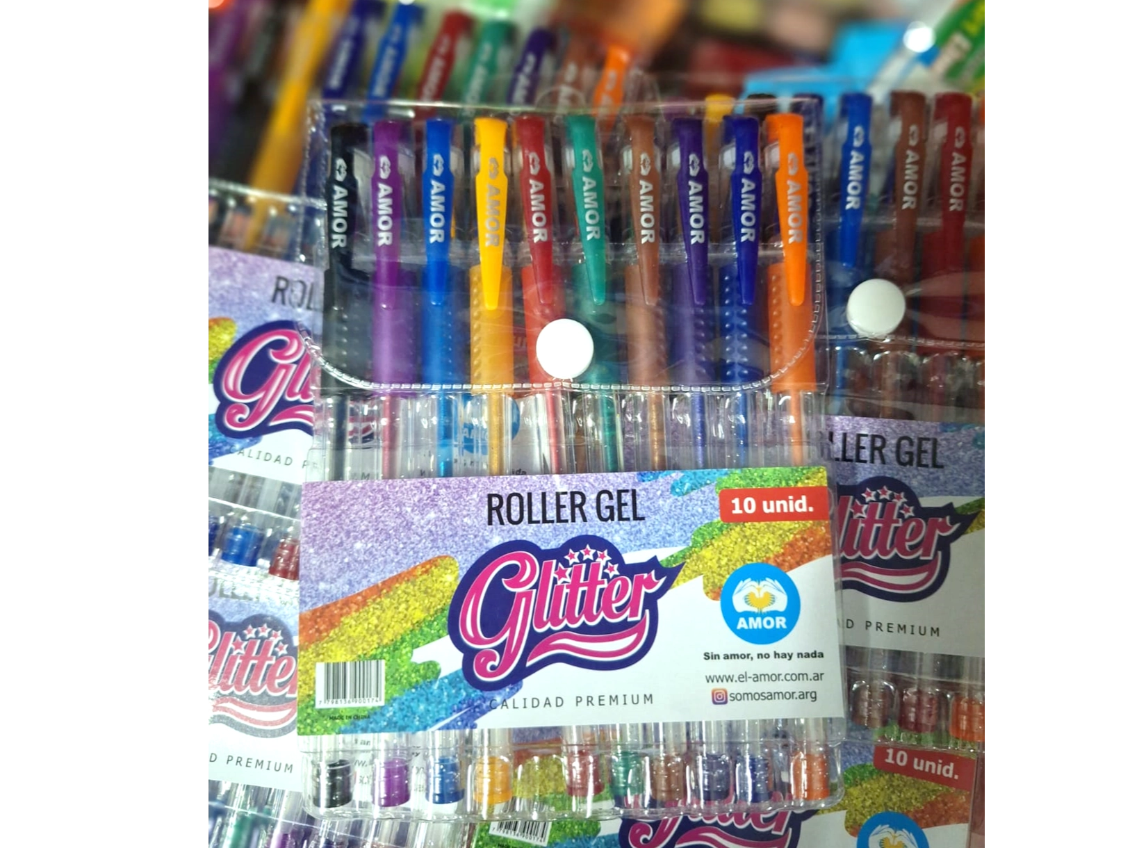 LAPICERA GEL *GRITTER* X 10